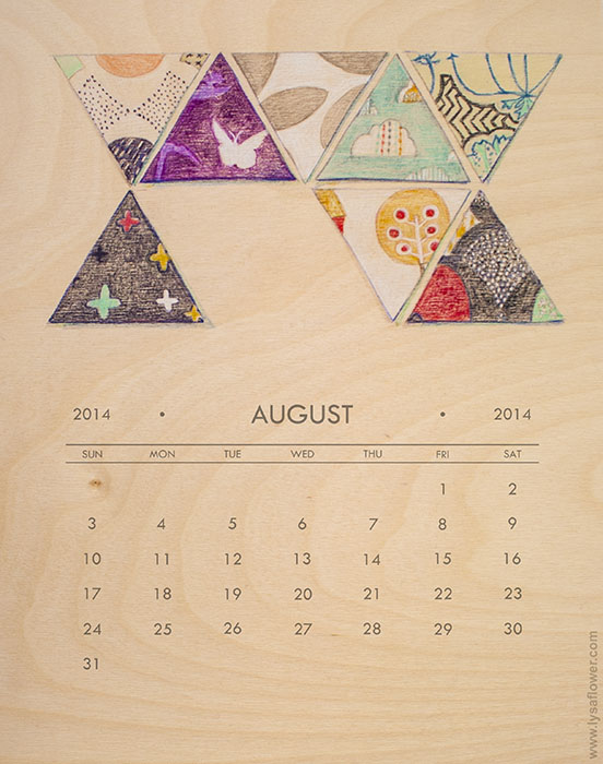 Warp & Weft's 2014 August Calendar