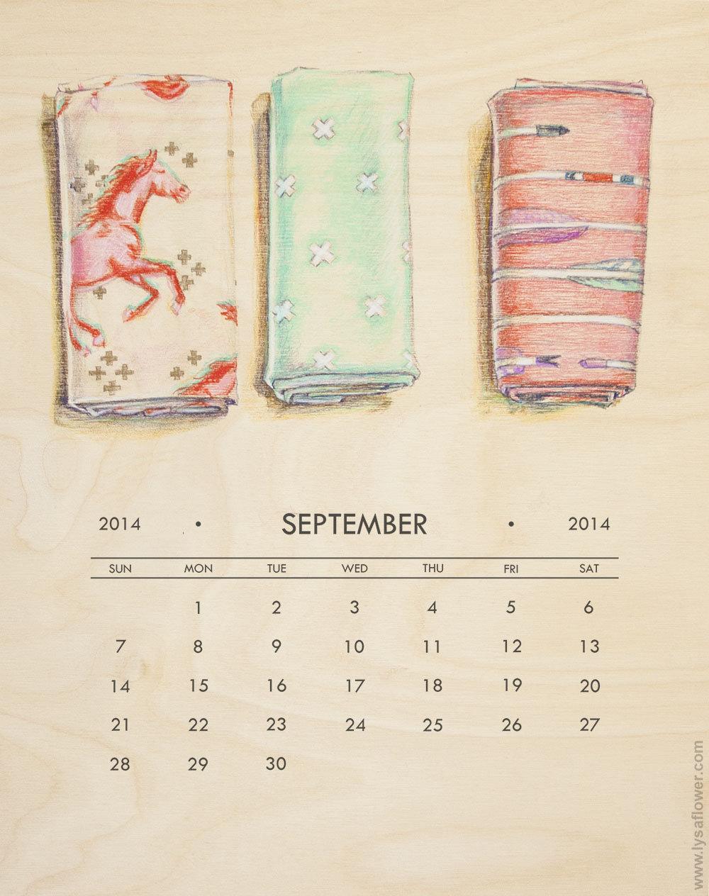 September-Warp & Wefts 2014 Calendar!
